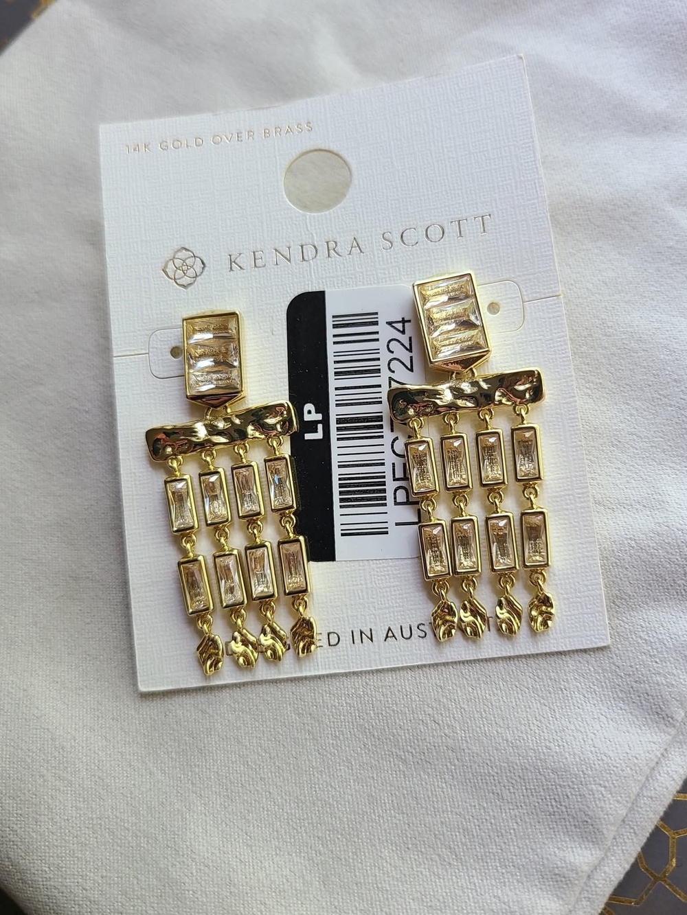 NWT Kendra Scott x Target Jessa Earrings in Gold & Baguette Crystals
